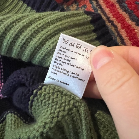 ME+EM Wool and Cashmere Multicolor Striped Sweater— Womens Large - Picture 9 of 11